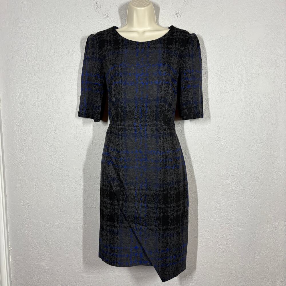 Betsey Johnson Y2K Knit Faux Wrap Dress Half Sleeve Retro Scoop Neck - 6 - Picture 2 of 10